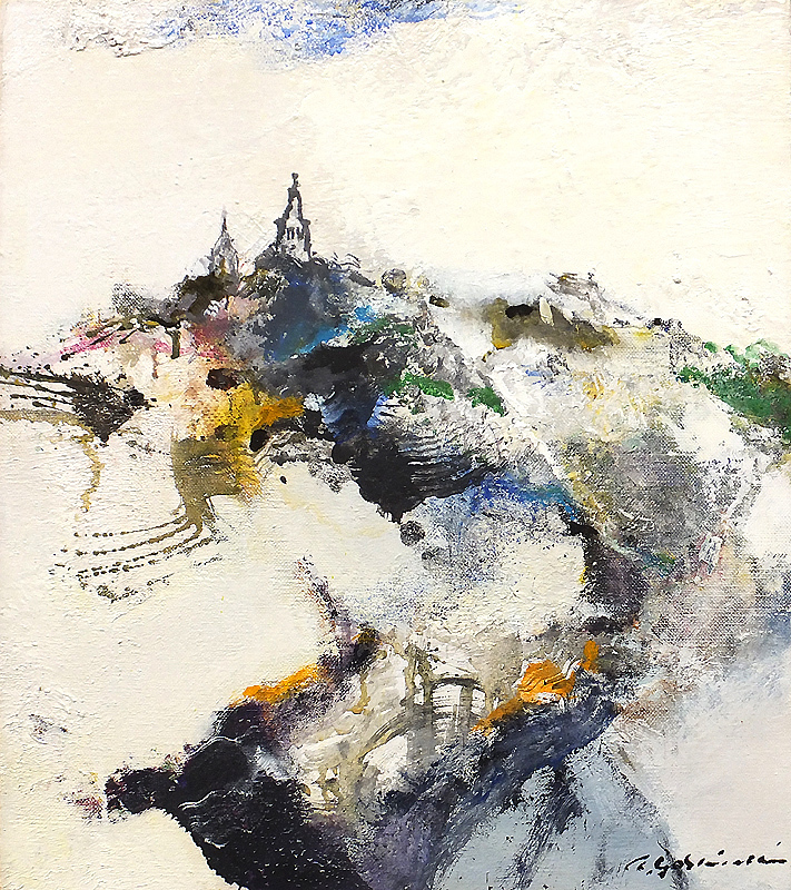 ☆田中 進☆「おたる運河」油絵　F3号　◇財界さっぽろ等表紙絵◇ ☆田中 進☆「おたる運河」油絵 F3号 ◇財界さっぽろ等表紙絵