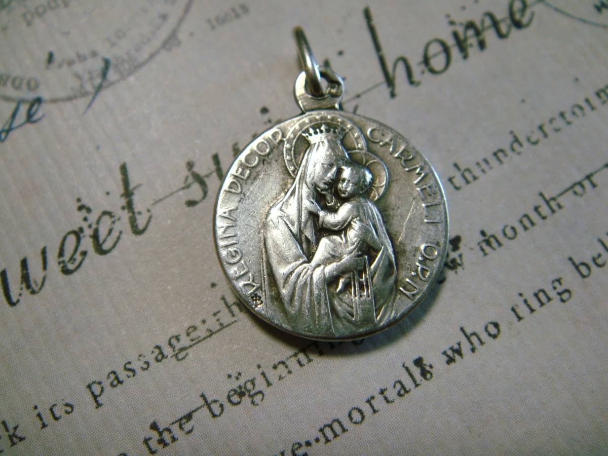 フランス アンティーク】シルバー マリア イエス メダイ フォト