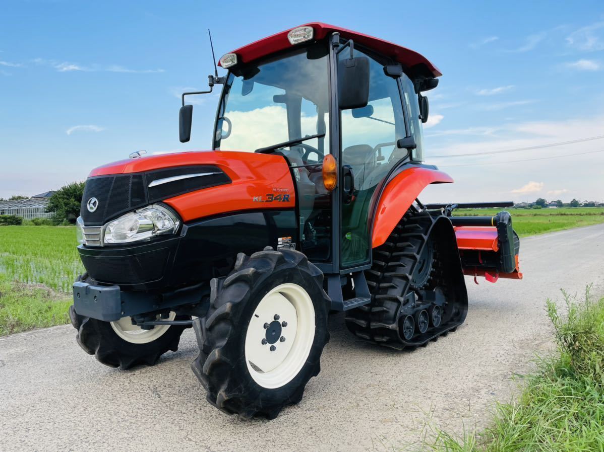 目立った傷や汚れなし Kクボタトラクターkl34r ハイスピード 34馬力 高速パワクロ 4wd クボタ純正ロータリー エアコン付 の落札情報詳細 ヤフオク落札価格情報 オークフリー スマートフォン版