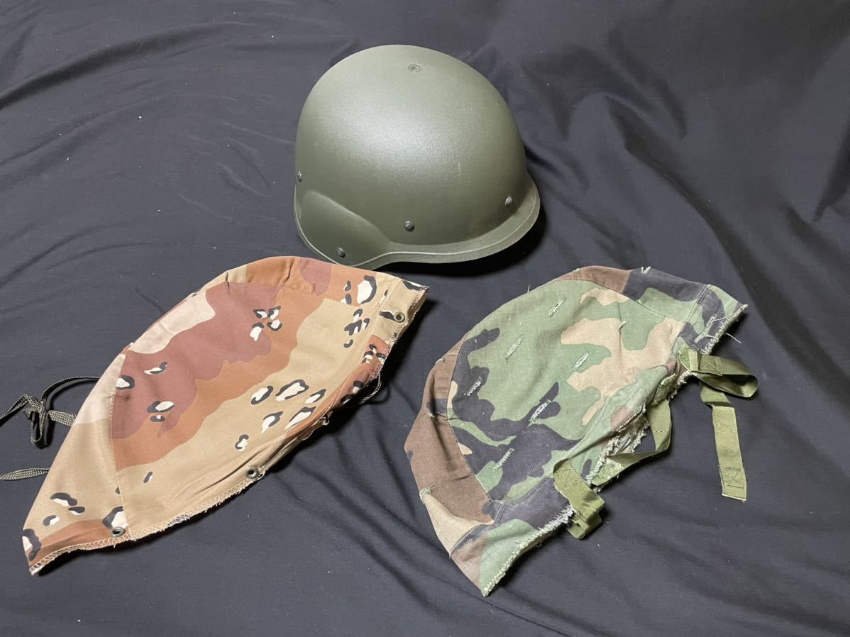 米軍実物 ウッドランドカモフラ M1 フリッツヘルメット