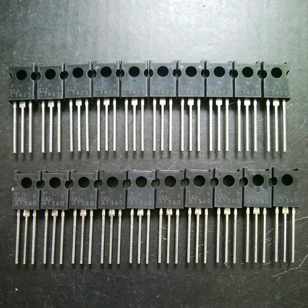 1PAIR or 2PCS TOSHIBA TO126 2SA1360-O/2SC3423-O 2SA1360/2SC3423 A1360-O/ C3423-O 1PAIR or 2PCS TOSHIBA TO126 2SA1360-O/2SC3423-O 2SA1360/2SC3423 A1360-O/ C3423-O