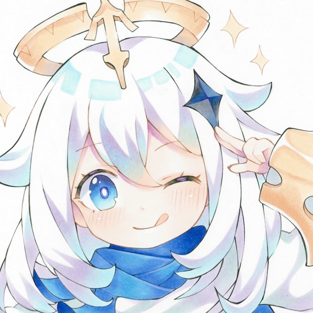 未使用】原神 パイモン 色紙 サイズ 同人 手描きイラストの落札情報