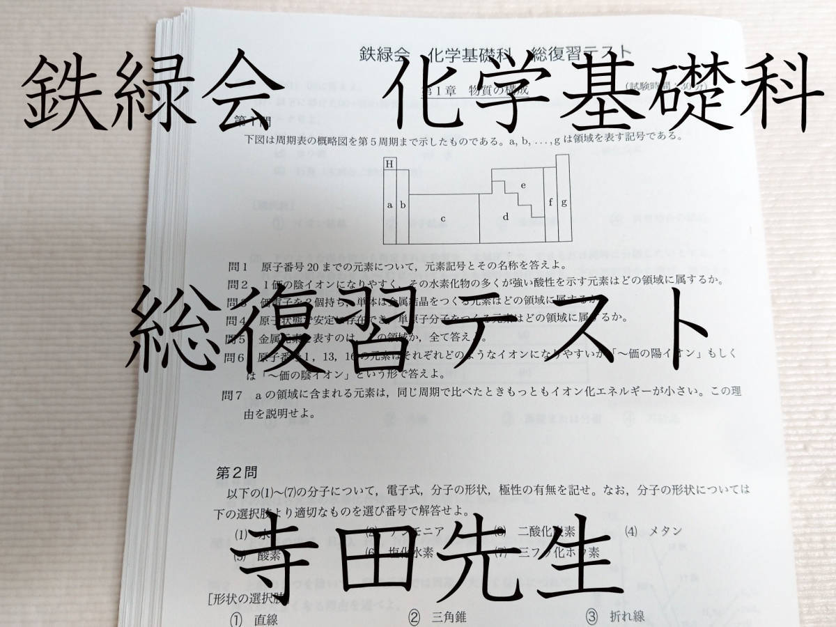 入試数学の掌握著者による高2数学実戦講座Ⅰ/Ⅱ 鉄則集】鉄緑会 全講分