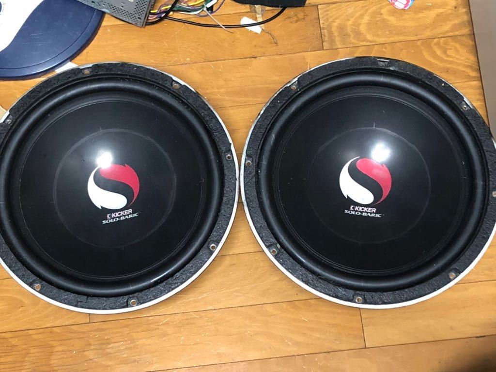 傷や汚れあり】KICKER キッカー SOLO-BARIC S15d ペア 8Ω 音OK 中古品