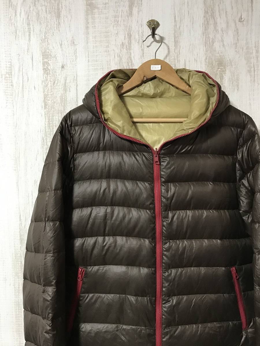 【やや傷や汚れあり】526☆【リバーシブルダウンジャケット】gym master ジムマスター XL ダウンパーカー 茶 ベージュ の落札情報