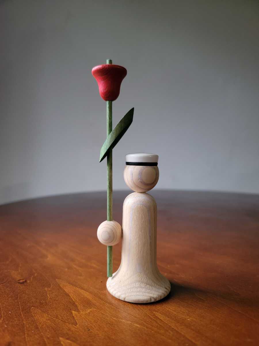 北欧ビンテージ フィンランド製 aarikka/アーリッカ フラワー オブジェ