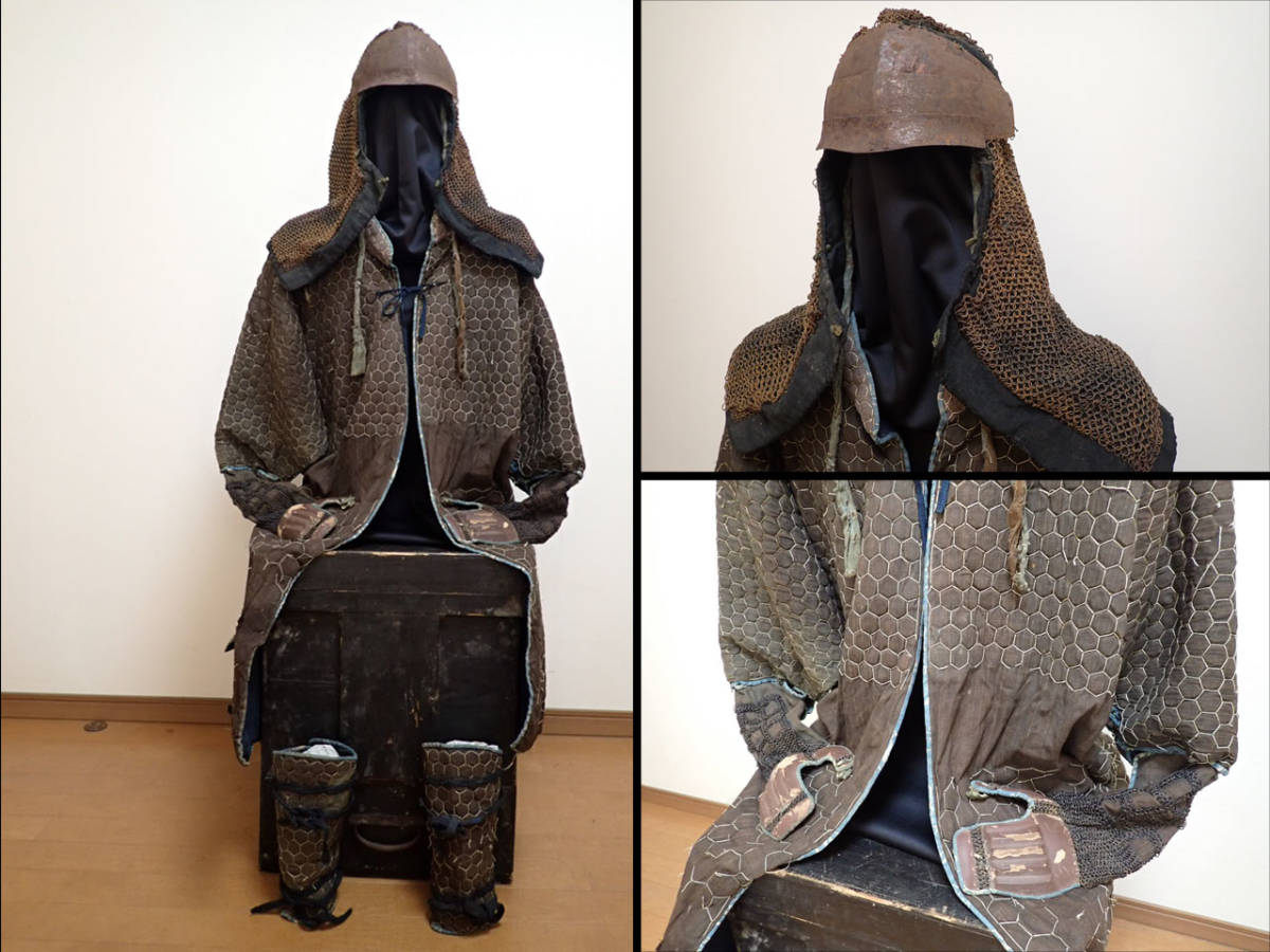 甲冑 鎖帷子 ハチマキ型鉢金