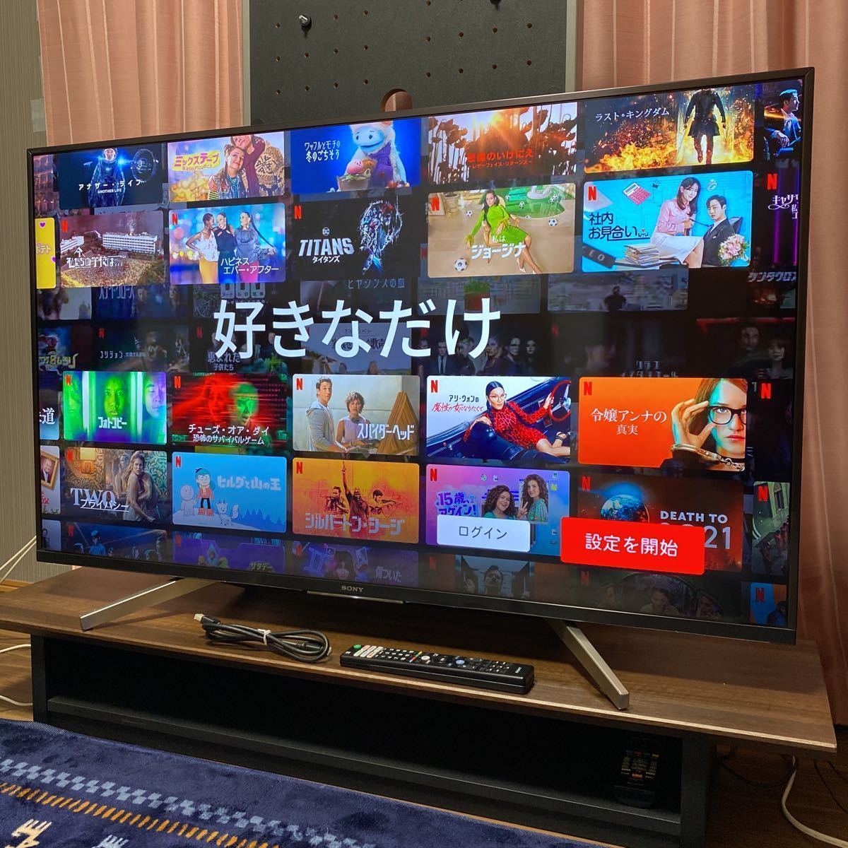 【目立った傷や汚れなし】【超美品】SONY BRAVIA 49v型/KJ49X8500F/4K液晶TV/2018年/YouTube