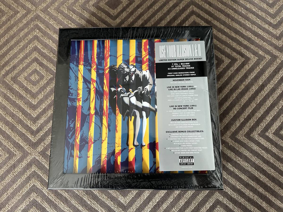 【未使用に近い】ガンズ・アンド・ローゼズ Guns n' roses Use your illusion 7CD+1BD Super Deluxe Edition BOX Set 極美品 の