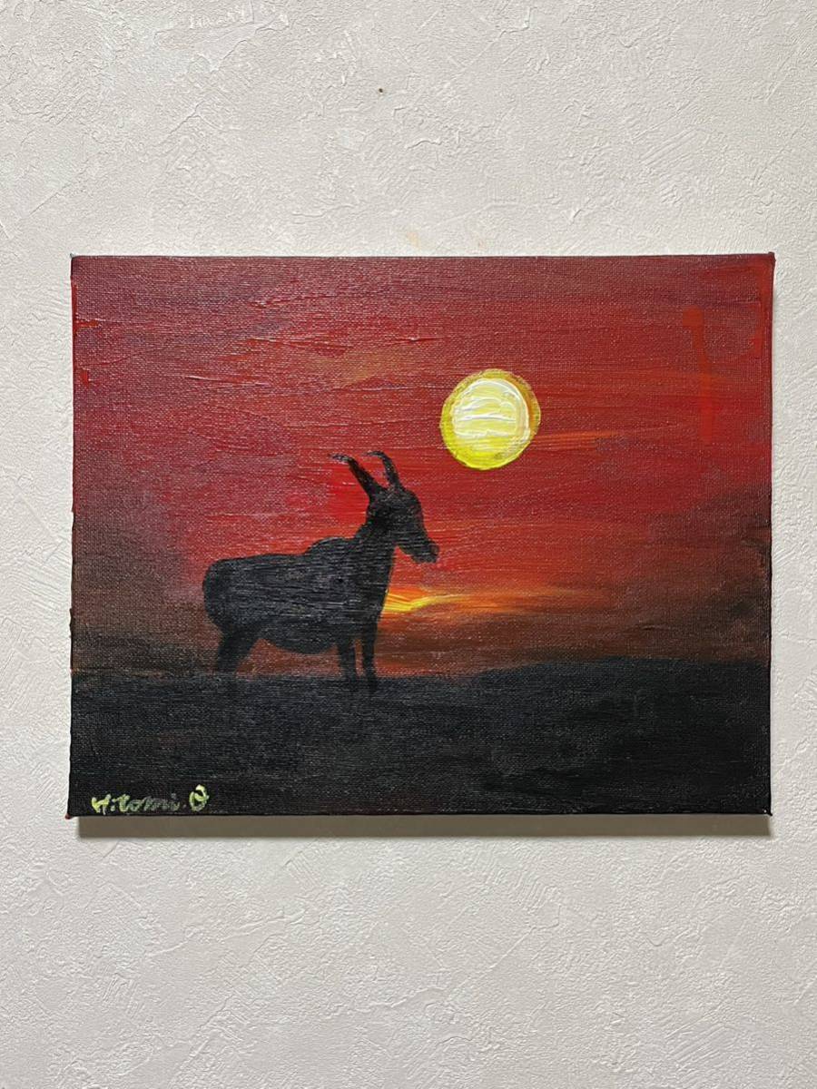 真作」鴨下葉子 抽象画 ガッシュ作品 私のメルヘン