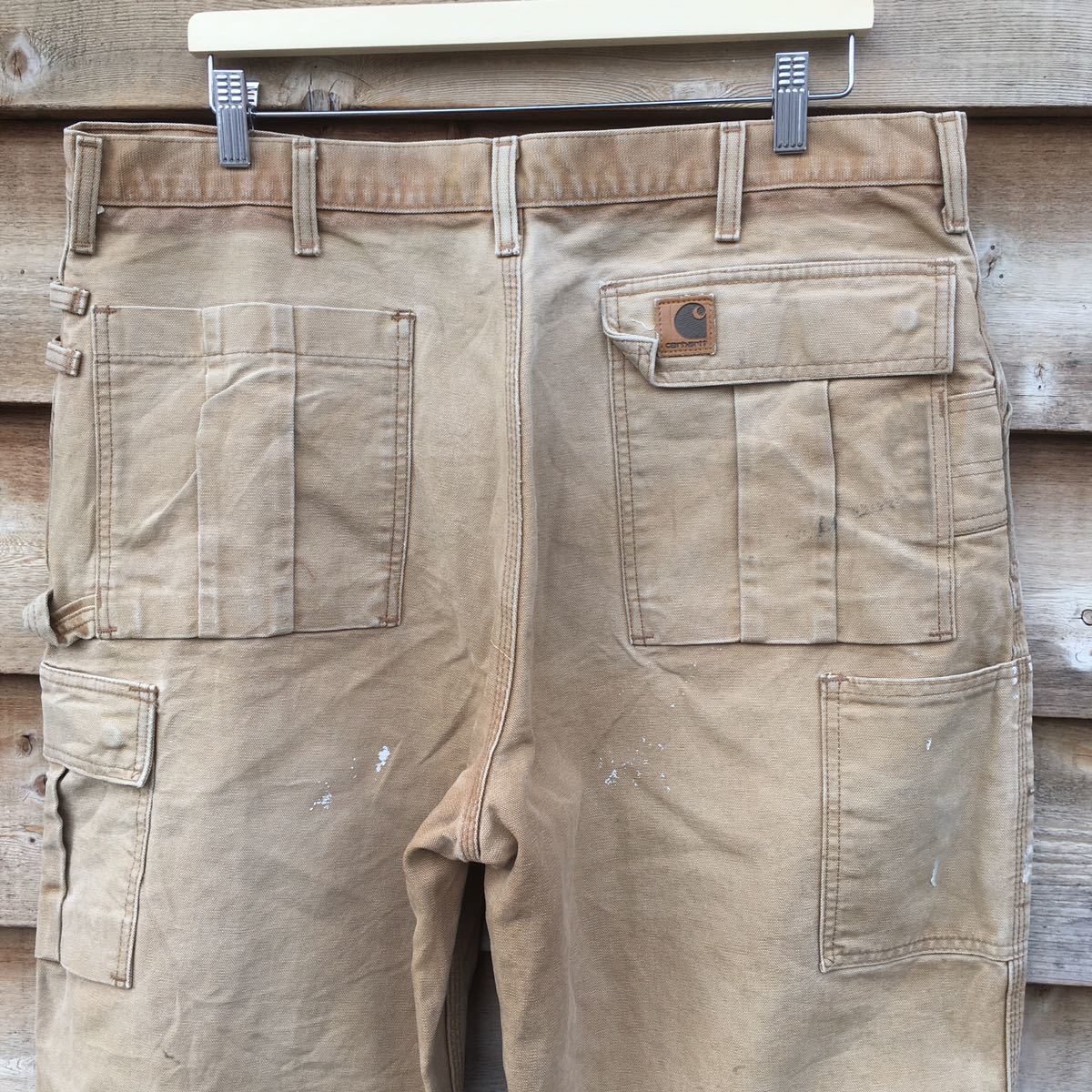 【傷や汚れあり】ビッグサイズ カーハート carhartt ウエスト100センチ used ブラウンダック ペインターパンツ ワークパンツの