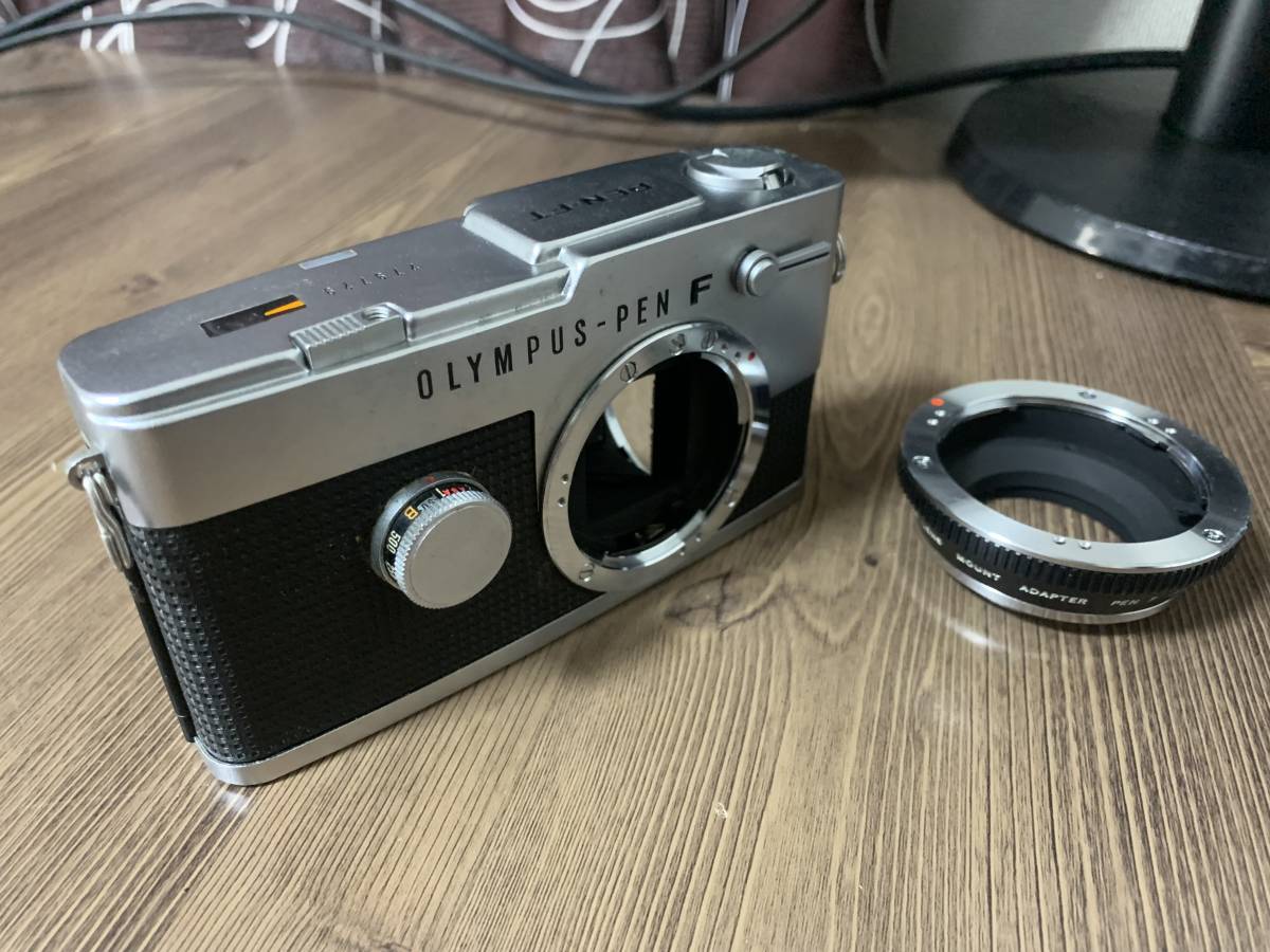 【傷や汚れあり】OLYMPUS PEN F PENFT ＋ OM LENS MOUNT ADAPTER PEN F オリンパス OM