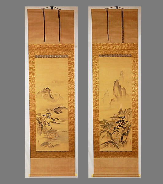 狩野探幽　水墨画　掛け軸　寿老人　骨董　紙本 狩野探幽水墨画掛け軸寿老人骨董紙本（u72e9u91ceu63a2u5e7d