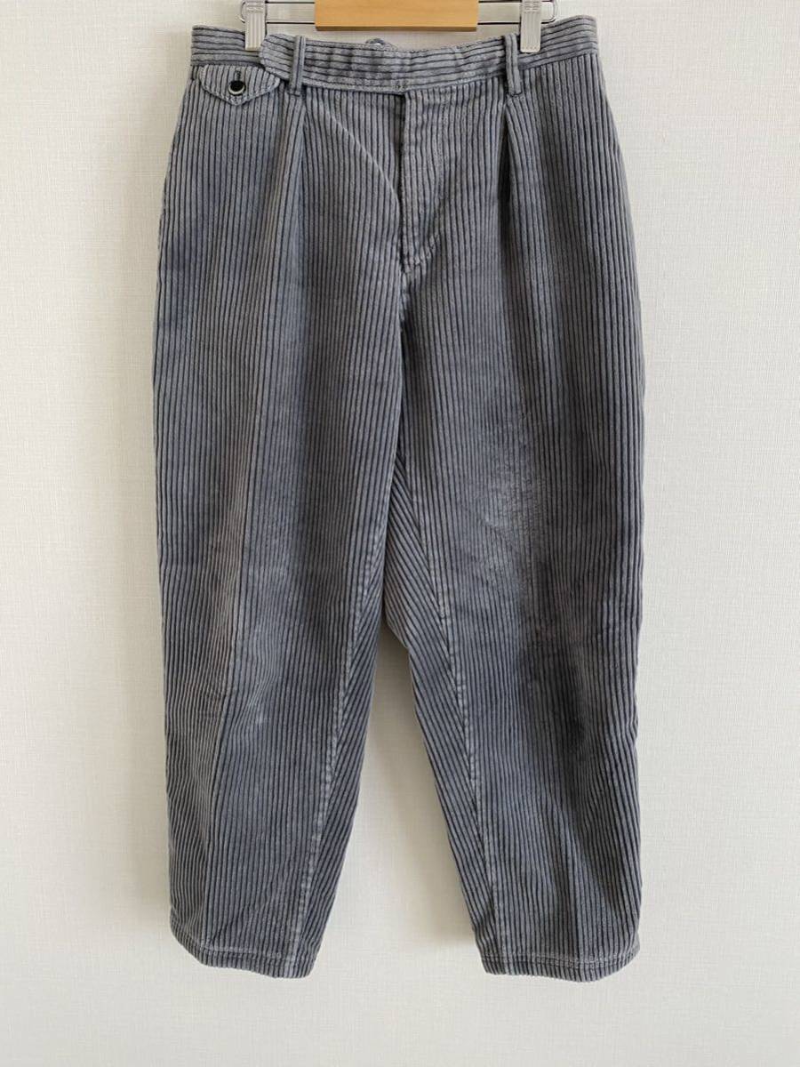 【目立った傷や汚れなし】COLONY CLOTHING ブリスベン・モス コーデュロイ イージーパンツ スラックス グレー 46 コロニー