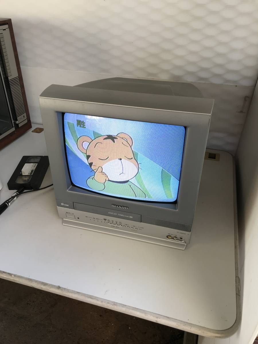 SHARP 4HEAD 19MICRON VHS テレビデオ VT-14GH7 VHS再生可】SHARP