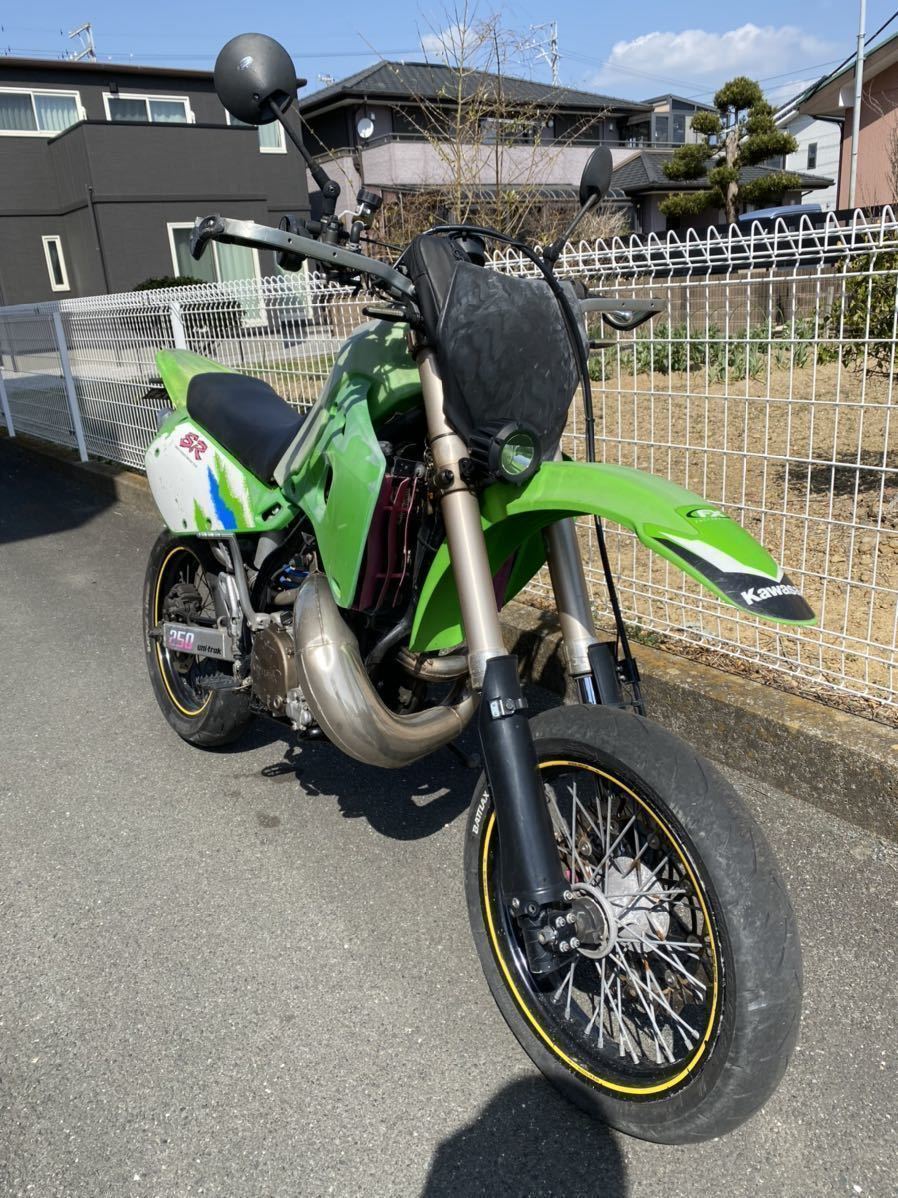 傷や汚れあり】KDX250SR KX腰上仕様 モタード仕様 改造カスタム多数の