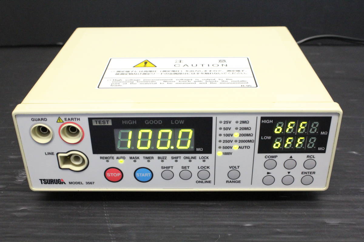 【傷や汚れあり】TSURUGA MODEL 3567 絶縁抵抗計 MΩテスタ 鶴賀電機の落札情報詳細 - ヤフオク落札価格検索 オークフリー