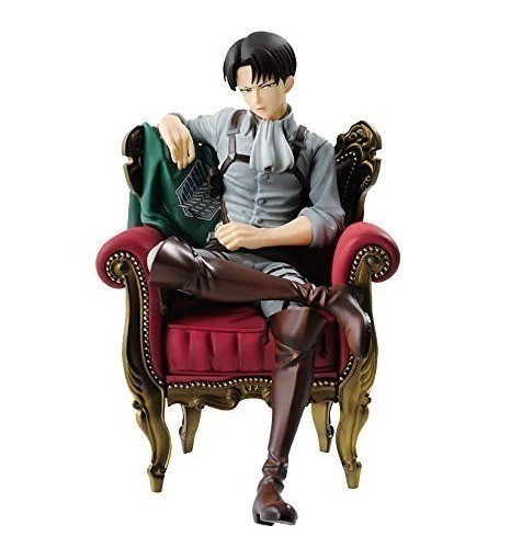 【新品未使用】進撃の巨人 リヴァイ・アッカーマン17点セット 未使用】大安売り！ 進撃の巨人 15cm リヴァイ・アッカーマン ソファ
