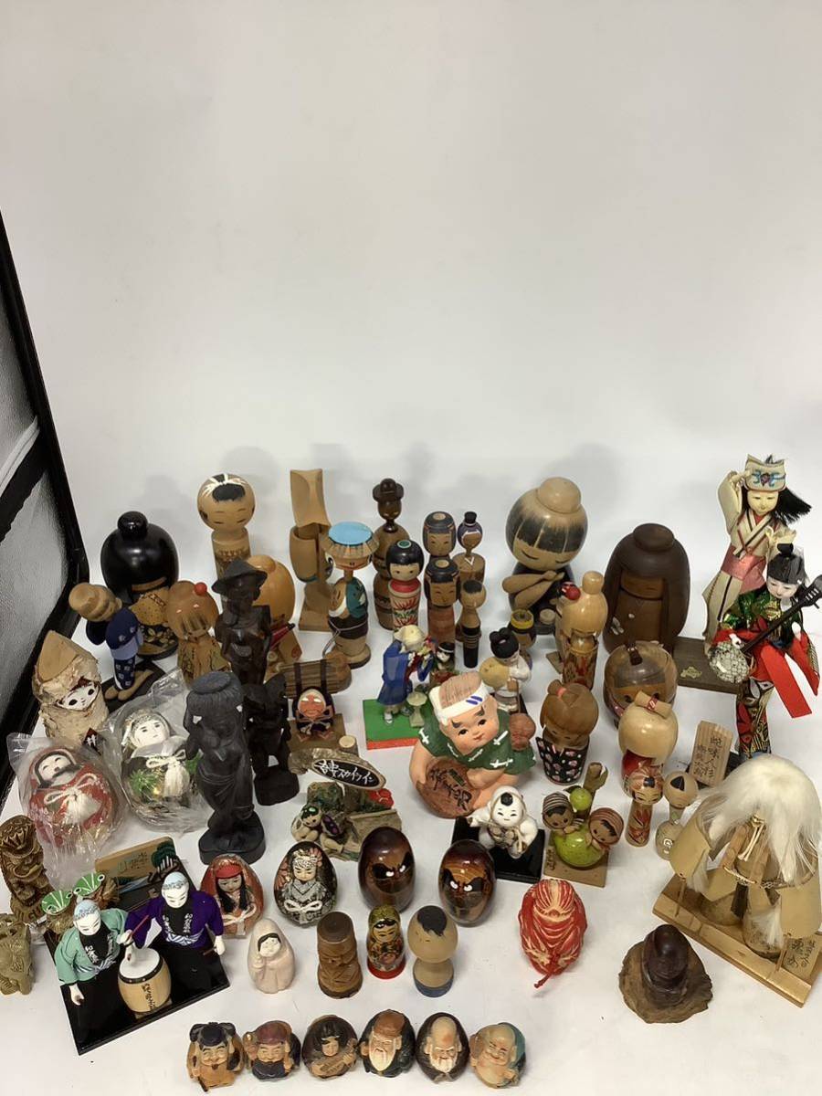 確認ページ 昭和 レトロ こけし 土産 工芸品 カエル 天狗