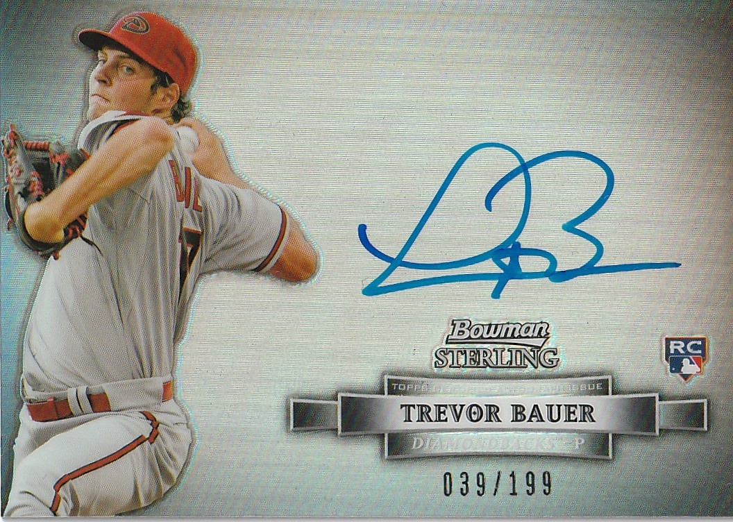 目立った傷や汚れなし】Trevor Bauer RC Auto Ref 2012 Bowman 
