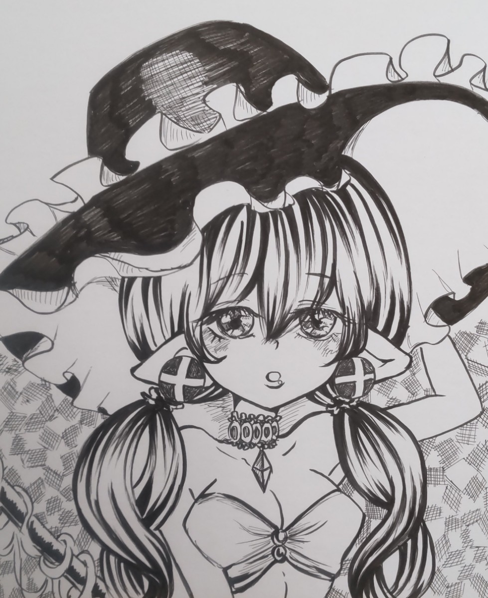 オリジナルイラストKawaii ラメ色紙手描きイラスト オリジナルイラストKawaii ラメ色紙手描きイラスト