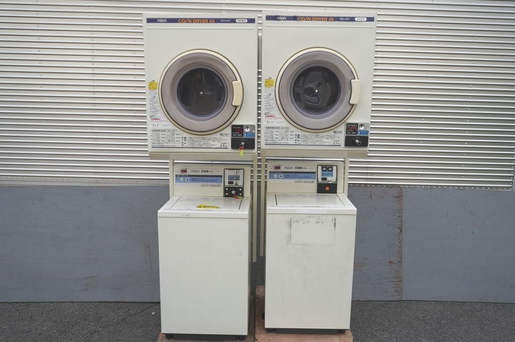 アクア 4.5kg コイン式 業務用衣類乾燥機 アーバンホワイトAQUA MCD-CK45