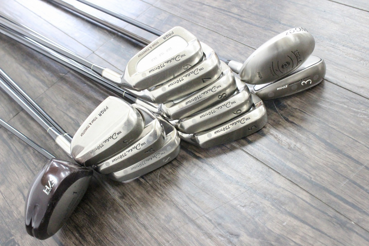 【やや傷や汚れあり】【行董】 PRGR プロギア ゴルフクラブ まとめ THE DATA060 750 TITAN M-37 M-40 ...
