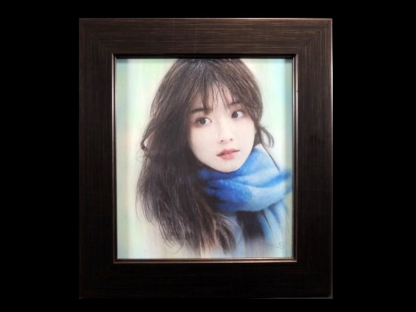 やや傷や汚れあり】真作/写実主義/京極翔/「初恋」/3号/ミクスト