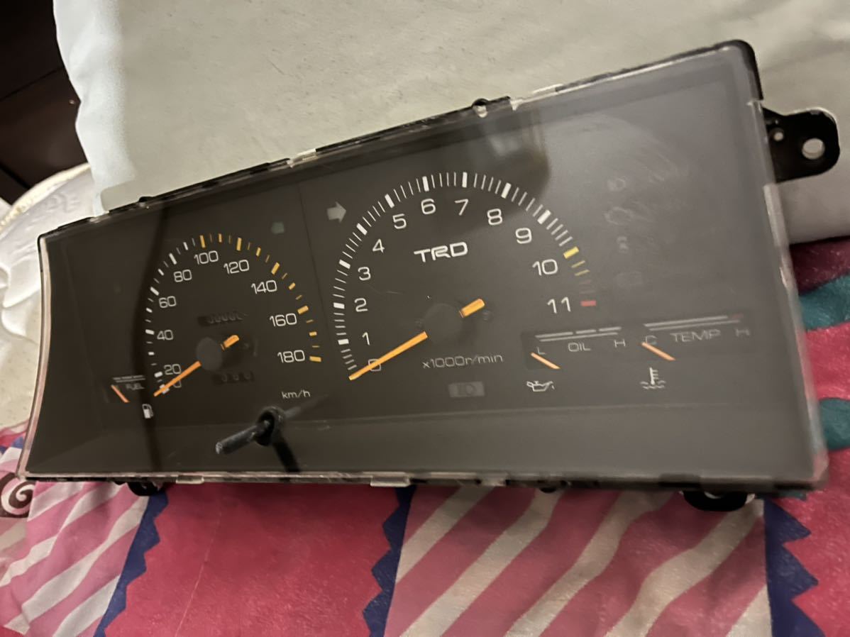目立った傷や汚れなし】AE86 スピードメーター TRDフルスケールタコ
