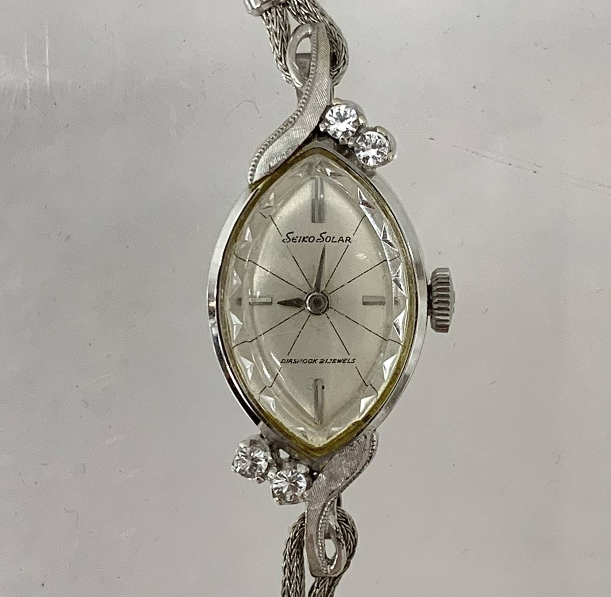 稼働品☆　ヴィンテージ　SEIKO　手巻き　21JEWEL 　ダイヤモンド 稼働品☆ヴィンテージSEIKO手巻き21JEWEL ダイヤモンド