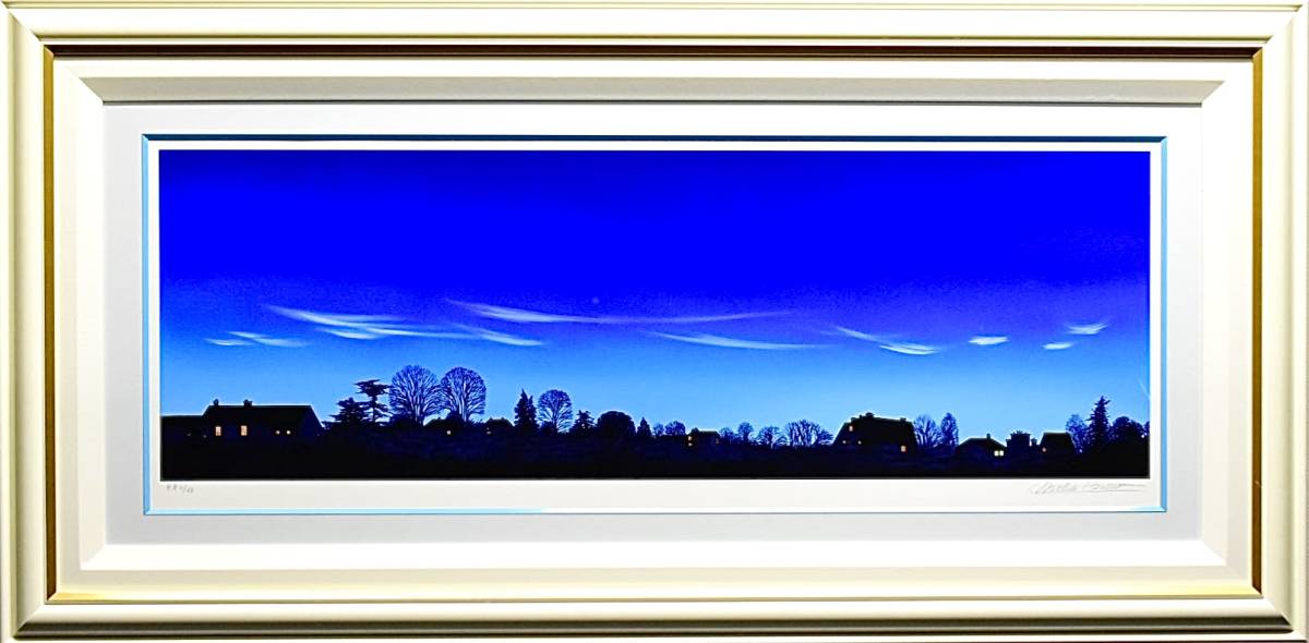 【612】私の摩天楼/ミッシェル・バテュ 真作 大作 ミッシェル・バテュ 「溢れだす光」 シルクスクリーン