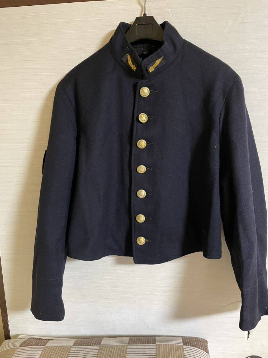 傷や汚れあり】日本海軍 飛行兵長制服 7つボタン 昭和19年兵長 海軍