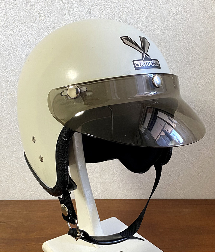 1970`s 英国 CENTURION ジェットヘルメット 旧ロゴ センチュリオン S 1970`s 英国 CENTURION ジェットヘルメット 旧ロゴ センチュリオン S