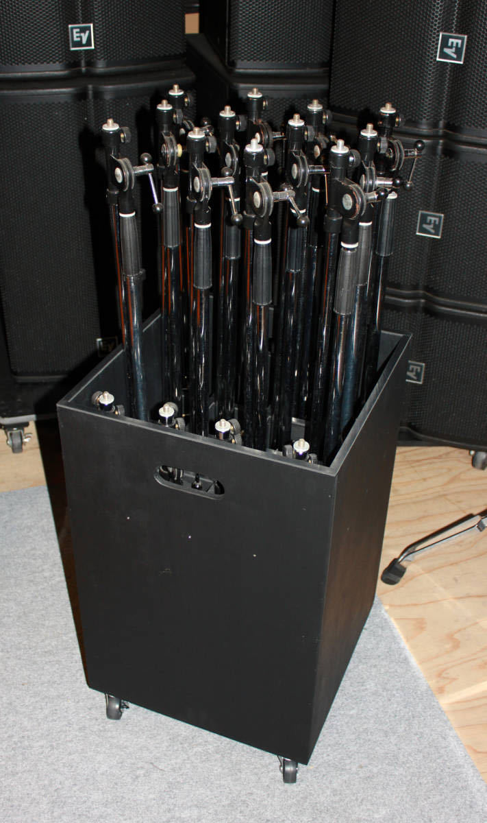 【未使用】New マイクスタンドケース キャリー 16本対応 軽量 キャスターロック機能付き 自作の落札情報詳細 ヤフオク落札価格検索