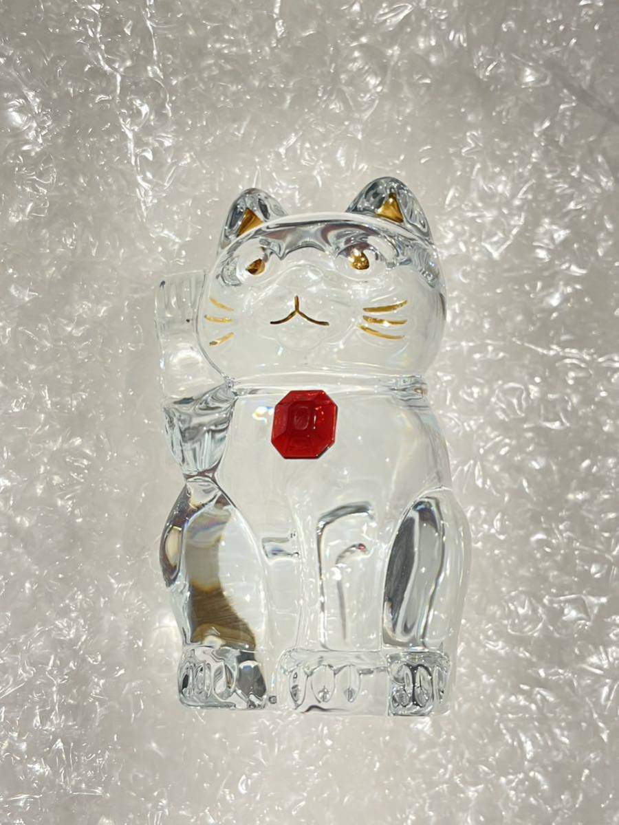 本体のみ】Baccarat バカラ まねき猫 レッドオクトゴン 目立った 本体のみ】Baccarat バカラ まねき猫 レッドオクトゴン 目立った