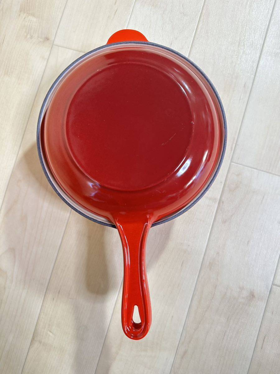 【やや傷や汚れあり】【中古品】LE CREUSETル・クルーゼ マルチファンクション 片手鍋 22cm / レッの落札情報詳細 ヤフオク