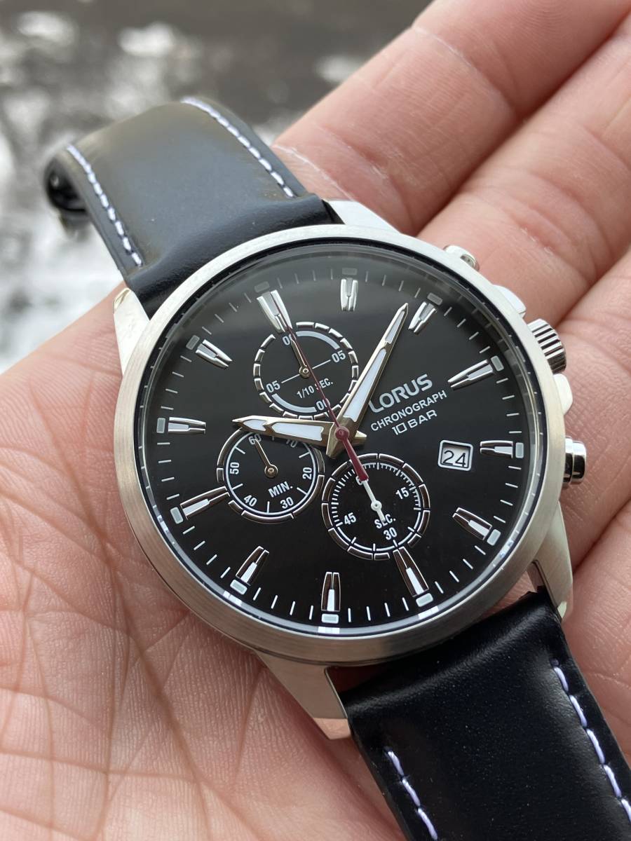 SEIKO LORUSクロノグラフ 100m防水欧州限定モデル日本未販売 逆