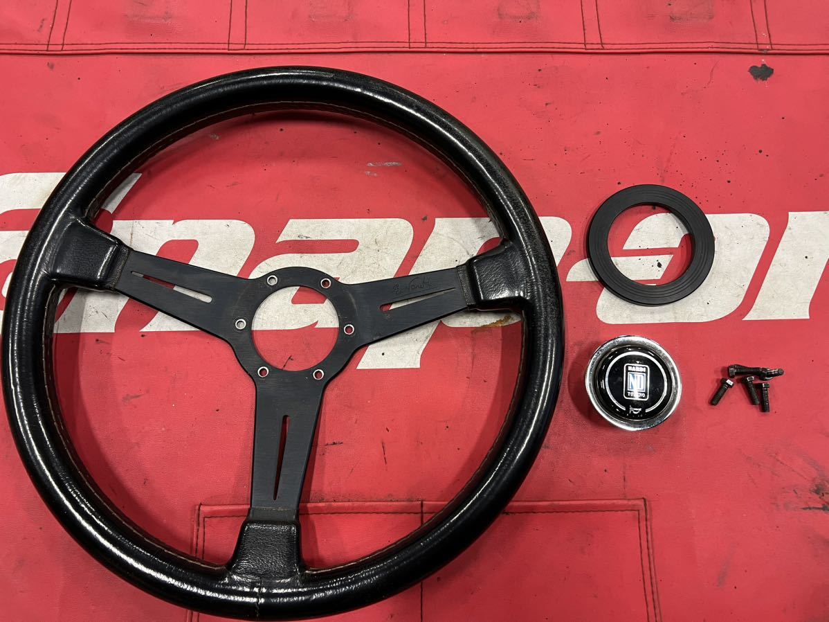 ナルディ クラシック ブラックレザー＆ブラックスポーク 360mm 正規品】NARDI CLASSIC ブラックレザー （クラシックレザー