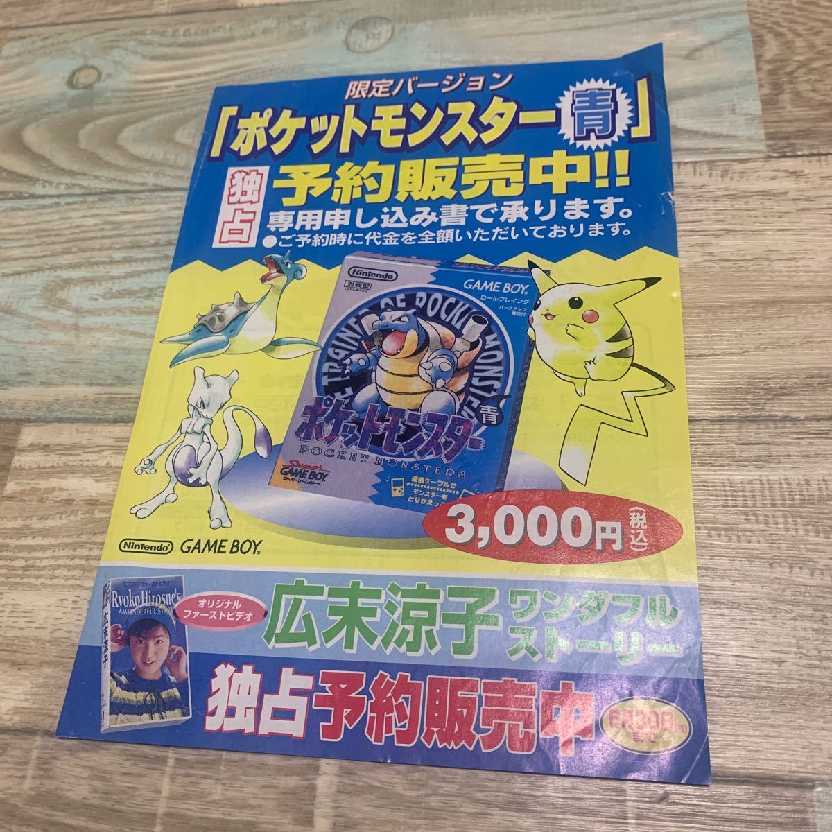 店頭用チラシポケットモンスター青