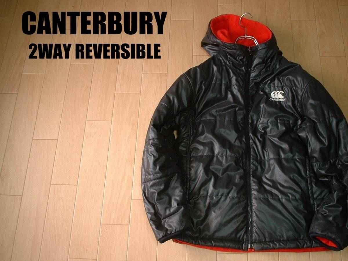 カンタベリー 中綿ジャケット レッド×ネイビー Mラグビー