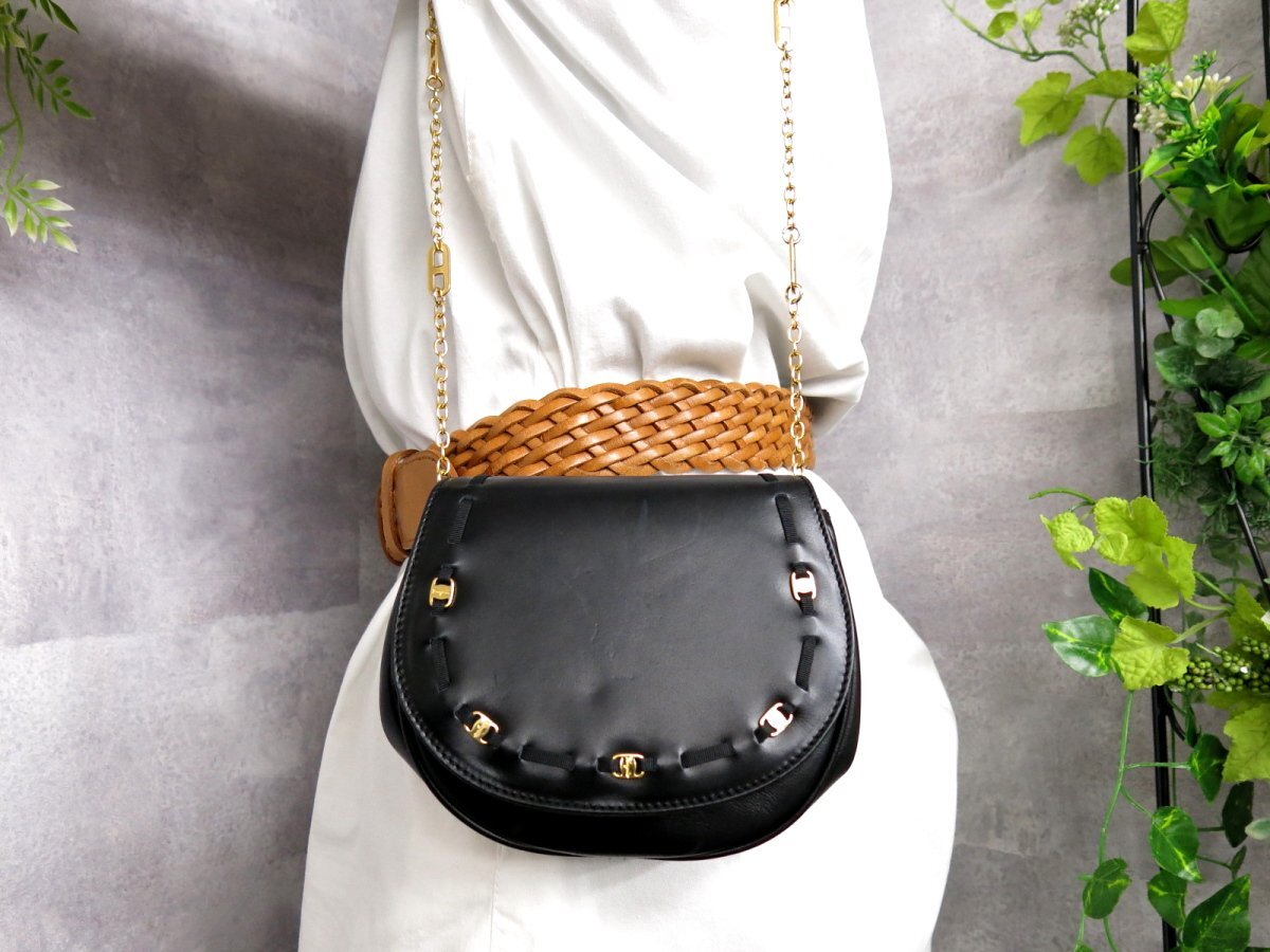 超美品】Ferragamo チェーンショルダー バッグ （○超美品○Salvatore  