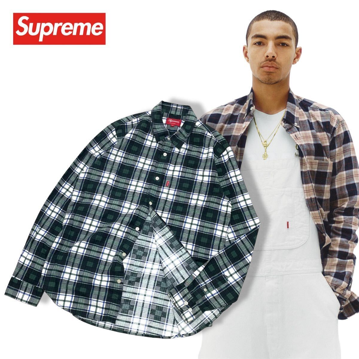 Supreme ネルシャツ M - ネルシャツ 