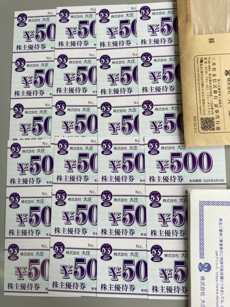 株主優待券・割引券 大庄 株主ご優待ご飲食券 36枚