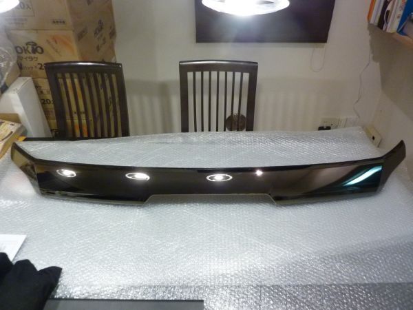 トヨタ ヴェルファイア 30 後期 ボンネット フード モール スモーク メッキ