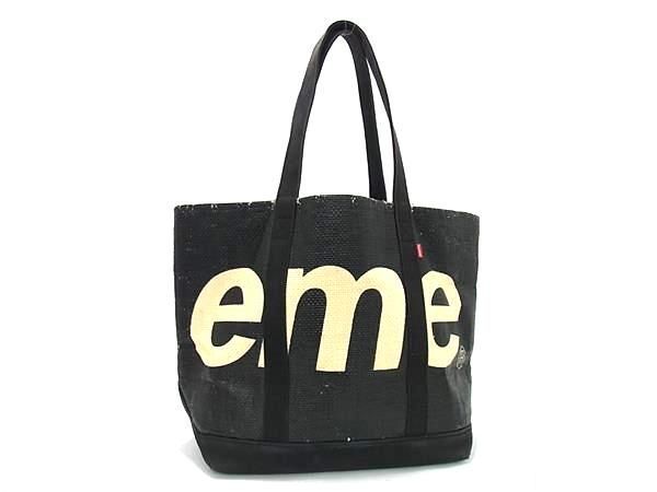 SUPREME ブラック トートバッグ フリー Supreme Tote Bag (SS24) - $118