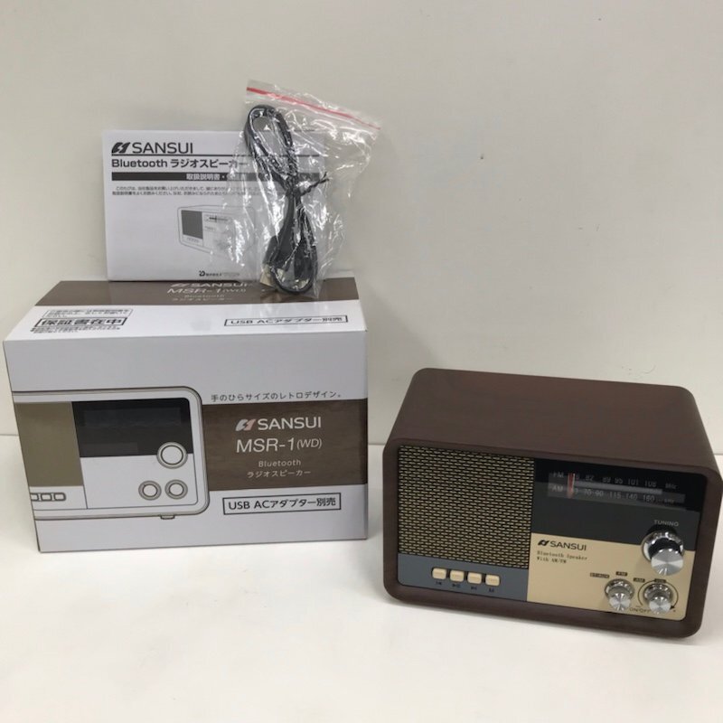 SANSUI Bluetooth スピーカー AM/FMラジオ MSR-1 WD（ドウシシャ