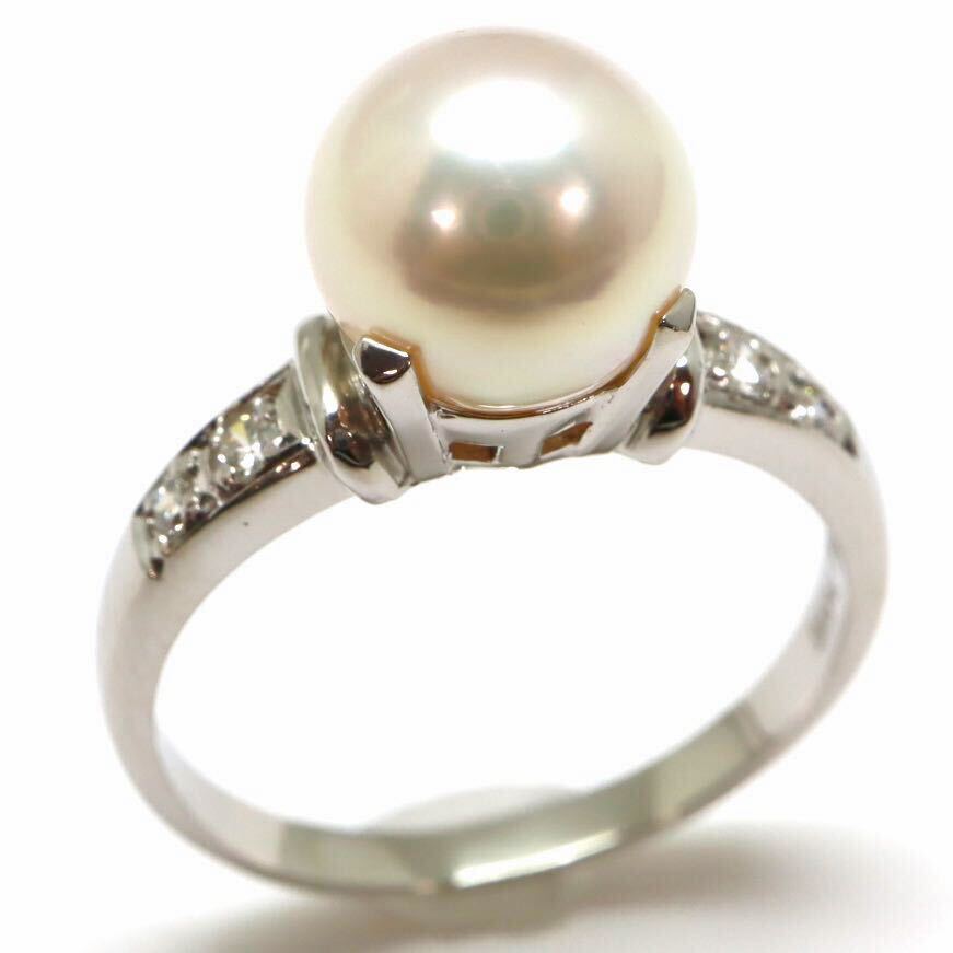 TASAKI(田崎真珠)＊Pt900/K18 天然ダイヤモンド リング＊o 約3.5g 0.06ct
