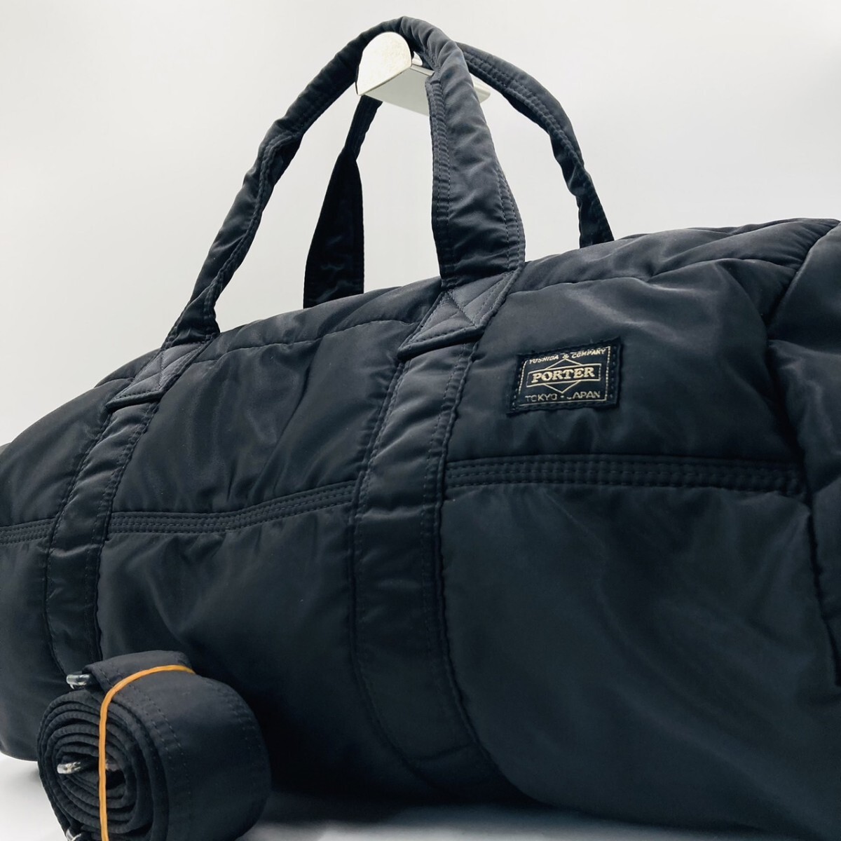 極美品】PORTER タンカー ドラムバッグ ミニボストン ブラックS