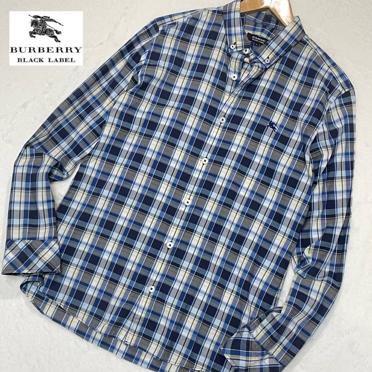 BURBERRY BLACK LABEL バーバリーノバチェック柄ネクタイ紫美品