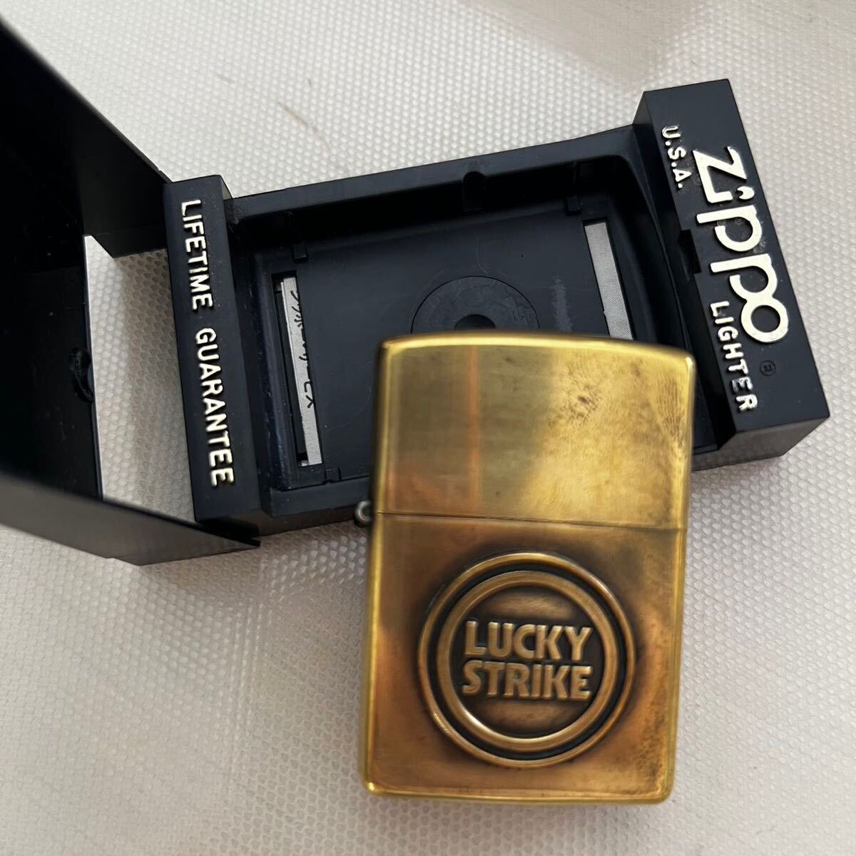 未使用】97年製ラッキーストライク LUCKY ふるし STRIKE ロゴ Zippo